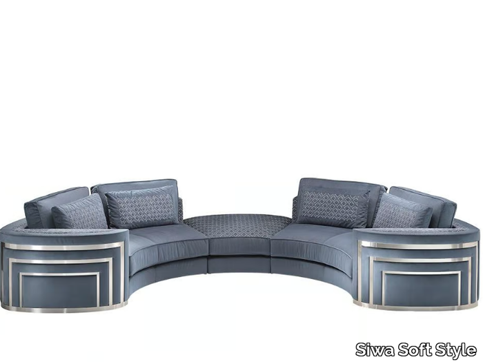 OCEAN - Sectional curved fabric sofa _ Siwa Soft Style