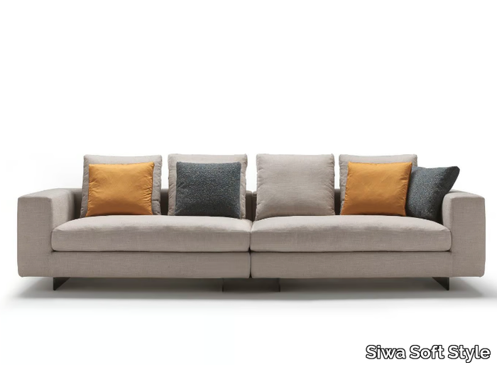 MOORE - 3 seater modular fabric sofa with removable cover _ Siwa Soft Style