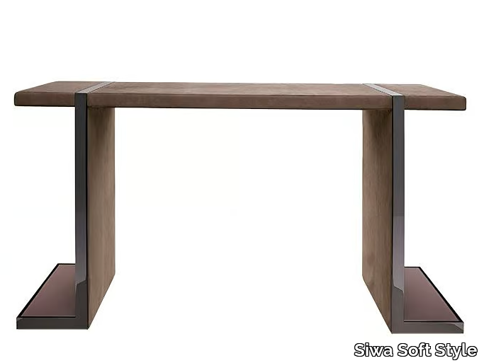 VERTIGO - Rectangular leather console table _ Siwa Soft Style