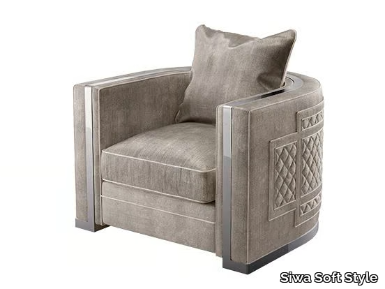 VERT - Fabric armchair with armrests _ Siwa Soft Style