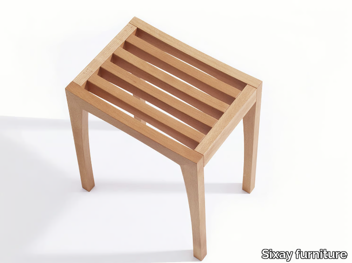 ZEBRA - Low wooden stool _ Sixay furniture