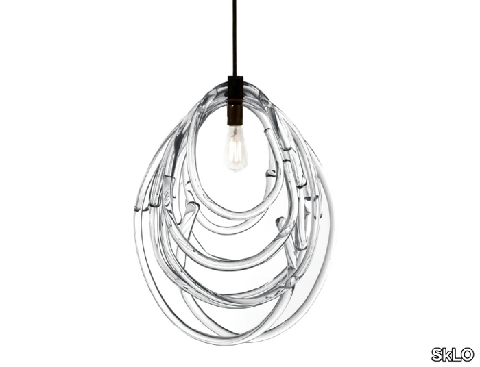 LASSO 1.0 - LED blown glass pendant lamp _ SkLO