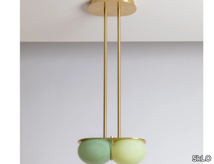 TWIN 4.0 - LED brass pendant lamp _ SkLO