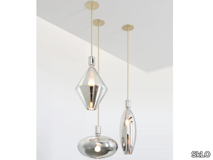 REFLECT - LED blown glass pendant lamp _ SkLO