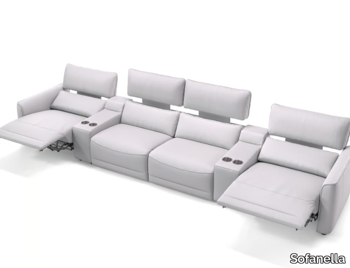 GALA KINO - 4 seater leather sofa _ Sofanella