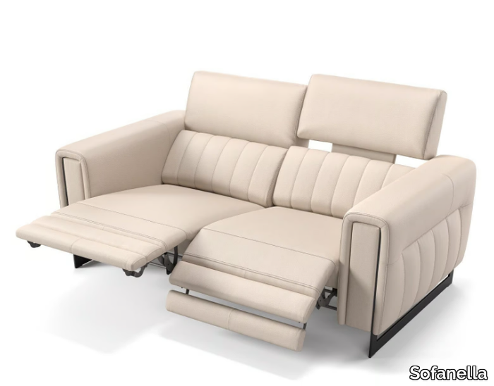 LESINA - 2 seater leather sofa _ Sofanella