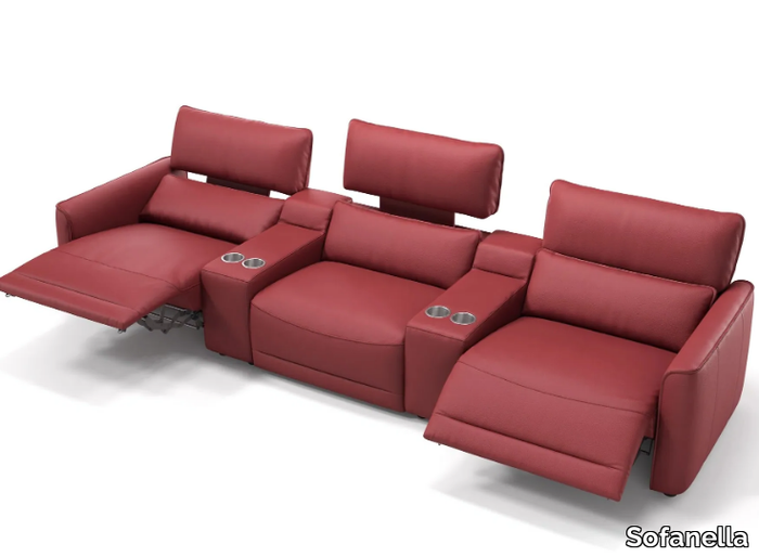 GALA KINO - 3 seater leather sofa _ Sofanella