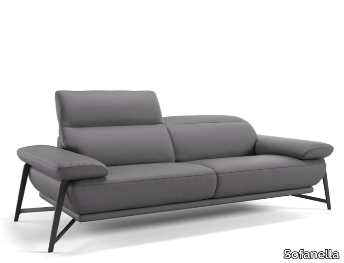 BIANCO - 3 seater leather sofa _ Sofanella