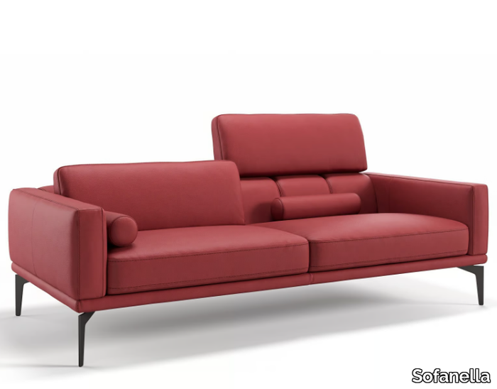 SALERNO - 3 seater leather sofa _ Sofanella