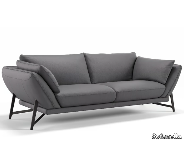 ESTELLA - 3 seater leather sofa _ Sofanella