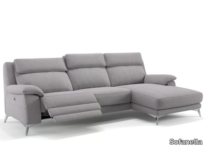 ALIANO - Fabric sofa with chaise longue _ Sofanella