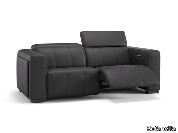 ANCONA - 3 seater leather sofa _ Sofanella