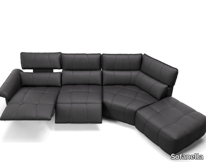 ADRIA - Corner sectional leather sofa _ Sofanella