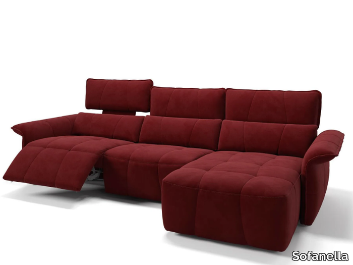 ADRIA - Fabric sofa with chaise longue _ Sofanella