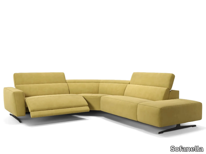 ALESSO - Corner sled base fabric sofa _ Sofanella