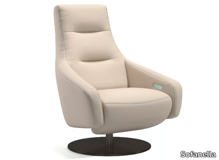 SANTANA - Swivel leather armchair _ Sofanella