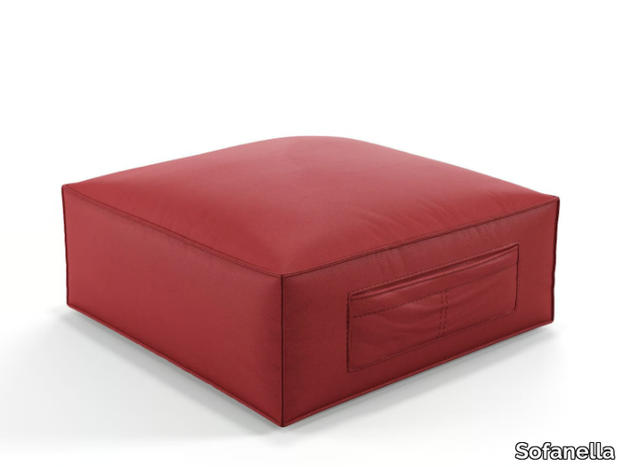 LORETO - Leather pouf _ Sofanella