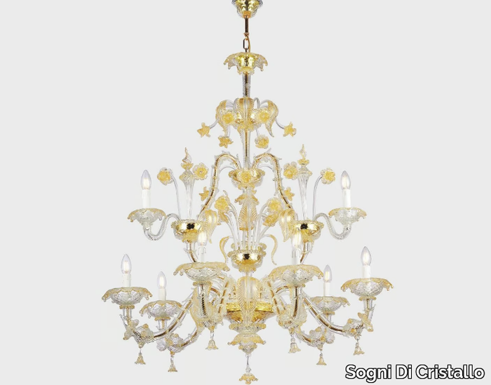 CA' REZZONICO GOLD - Murano glass chandelier _ Sogni Di Cristallo