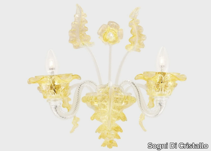 ARMONIA D'ORO - Handmade Murano glass wall lamp _ Sogni Di Cristallo