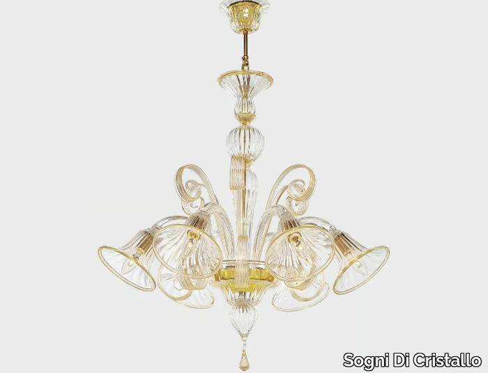 ERMES D'ORO - Murano glass chandelier _ Sogni Di Cristallo