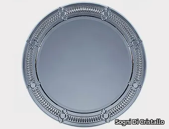 MUNDI - Round wall-mounted Murano glass mirror _ Sogni Di Cristallo