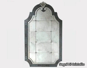 GENTILIZIO - Framed wall-mounted Murano glass mirror _ Sogni Di Cristallo