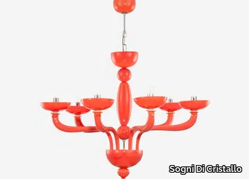 BOREALIS LIVING CORAL IN SU - Murano glass chandelier _ Sogni Di Cristallo