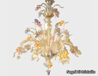 VAN GOGH IRIS GOLD - Murano glass chandelier _ Sogni Di Cristallo