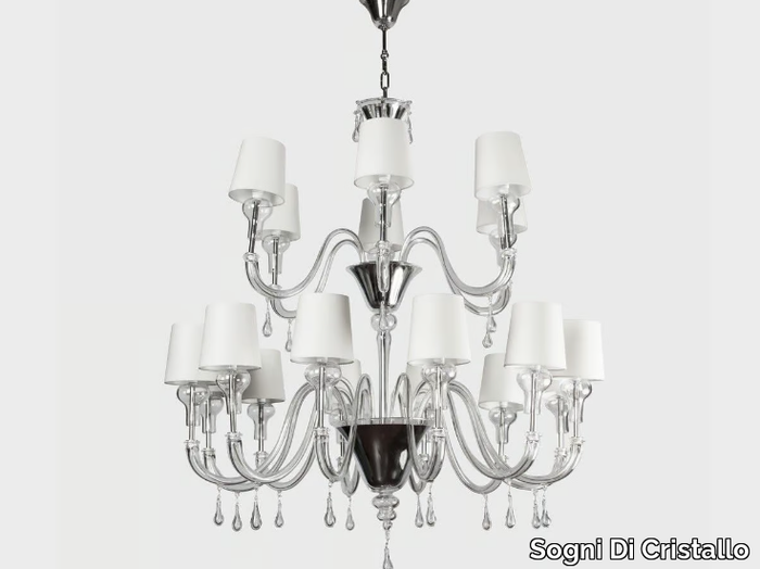 KANDY - Murano glass chandelier with crystals _ Sogni Di Cristallo
