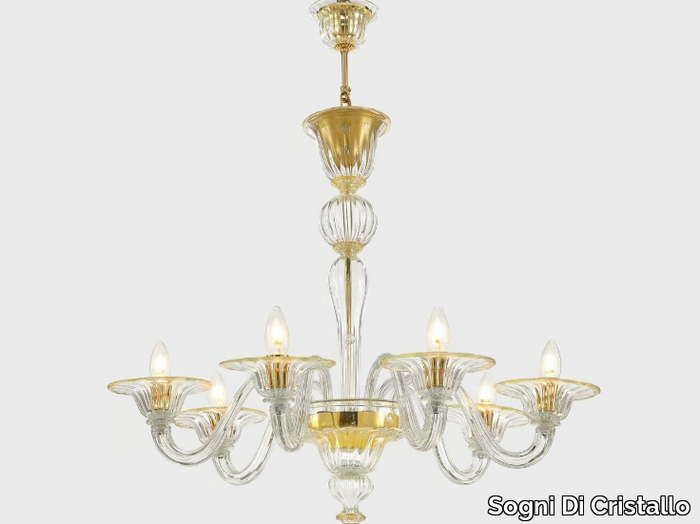 PROTEO D'ORO - Murano glass chandelier _ Sogni Di Cristallo