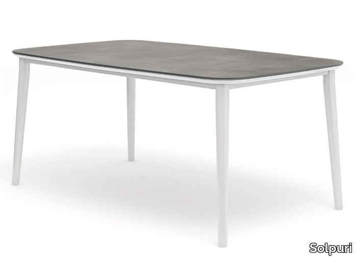 CHARLIE - Rectangular aluminium garden table _ Solpuri