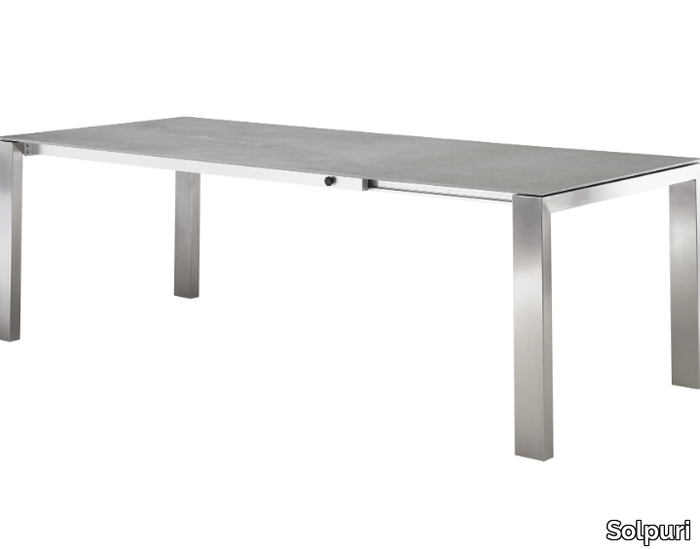 MONO - Extending rectangular garden table _ Solpuri