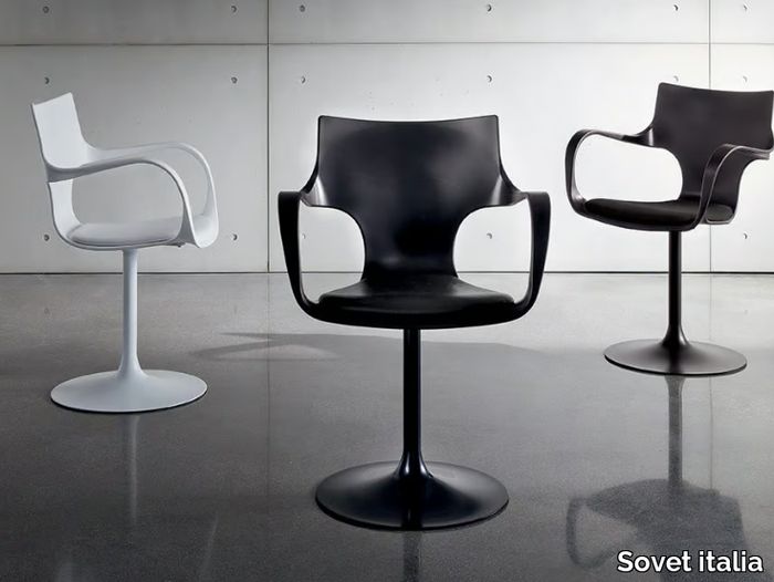 FLÛTE - Swivel polypropylene chair _ Sovet italia