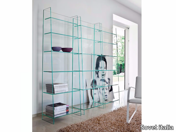 OLYMPIA - Freestanding glass bookcase _ Sovet italia