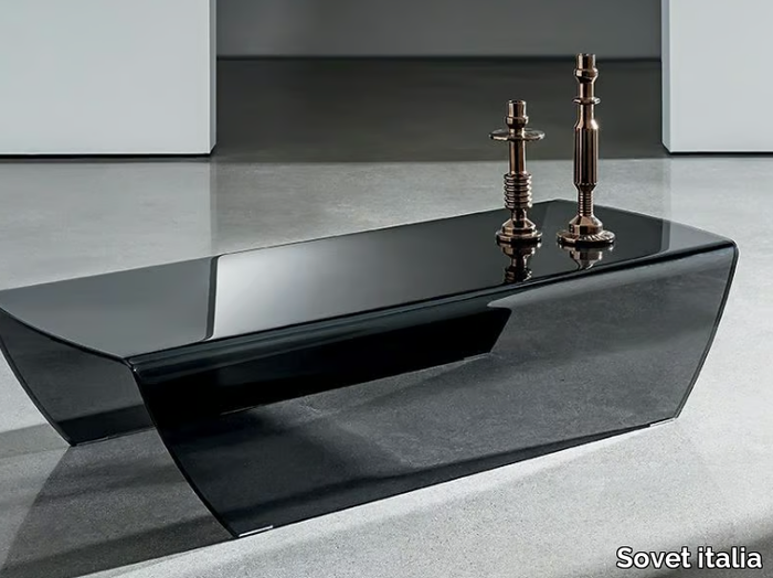 TAKY - Low glass coffee table _ Sovet italia