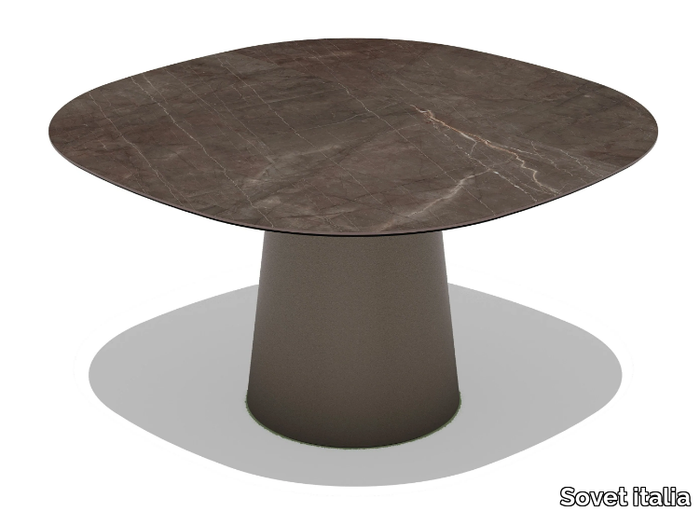 TOTEM OUTDOOR - Square ceramic garden table _ Sovet italia