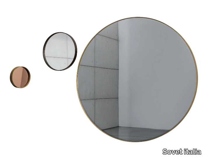 VISUAL ROUND - Round wall-mounted mirror _ Sovet italia