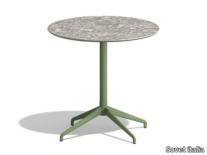 ALIS - Round garden table with 4-star base _ Sovet italia