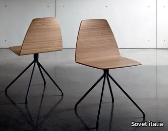 SILA TRESTLE - Trestle-based multi-layer wood chair _ Sovet italia