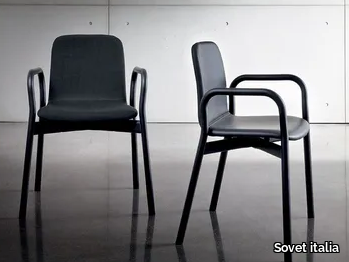 TWO TONE - Upholstered chair with armrests _ Sovet italia