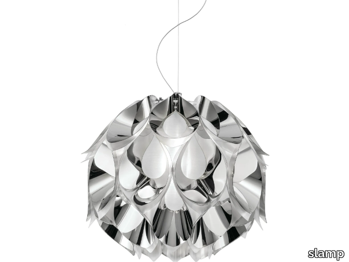 FLORA MEDIUM SILVER - Steelflex® pendant lamp _ Slamp