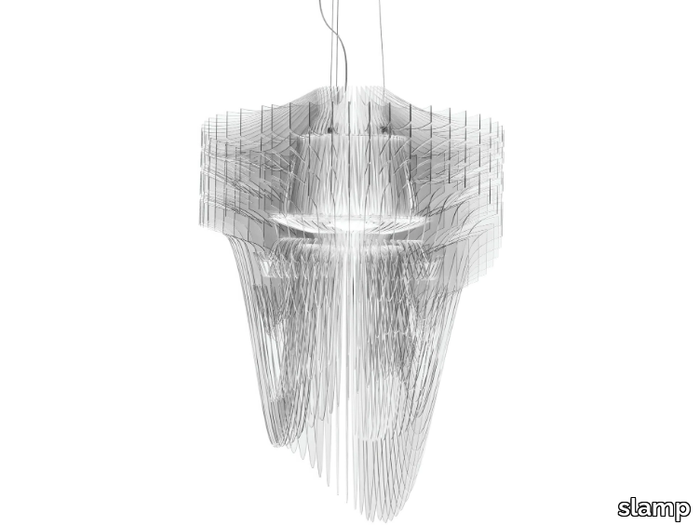 ARIA TRANSPARENT - Cristalflex® / Lentiflex® LED pendant lamp _ Slamp