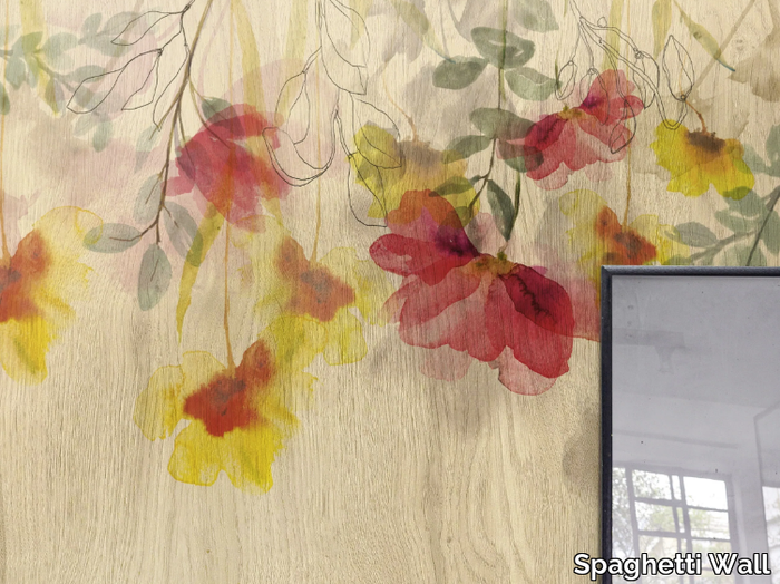 BLOSSOMY WPN 119 - Panoramic wallpaper with floral pattern _ Spaghetti Wall