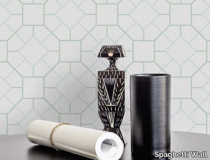 CEMENTINA WPN 130 - Geometric panoramic wallpaper _ Spaghetti Wall