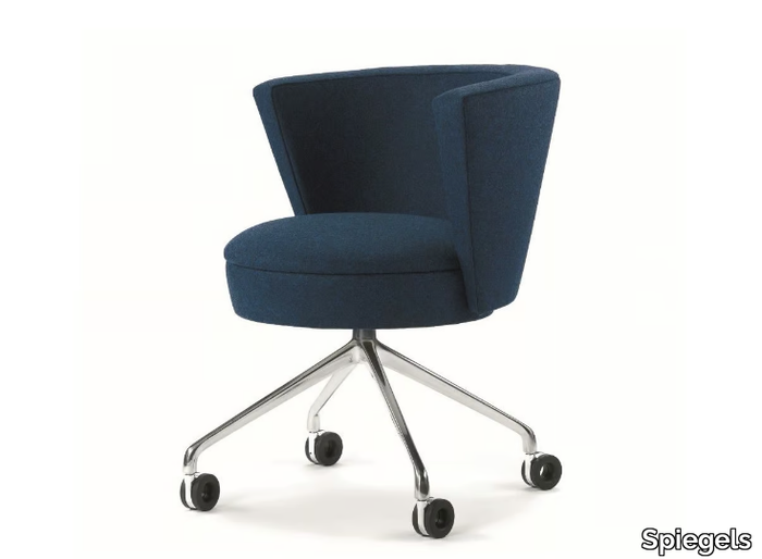 .ROSSI RAR - Upholstered chair with castors _ Spiegels