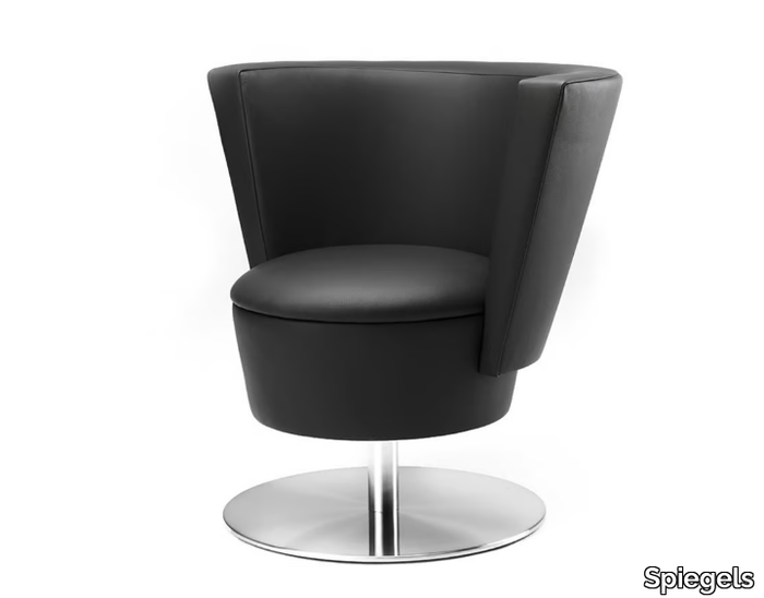 .ROSSI RS1 - Swivel leather easy chair _ Spiegels