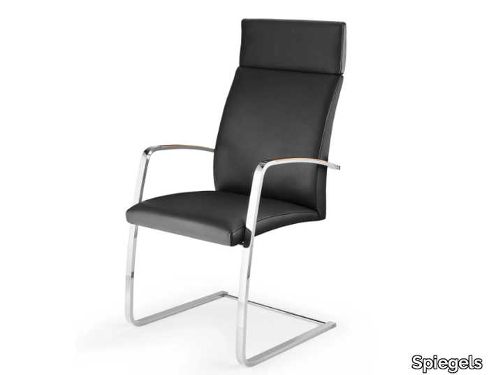 .TANO 0202/2 - Cantilever upholstered leather chair _ Spiegels