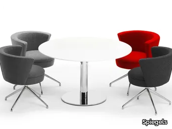 .CON AIR - Height-adjustable round meeting table _ Spiegels