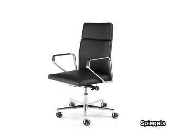 .PILOT P310 - Leather executive chair with 5-spoke base _ Spiegels