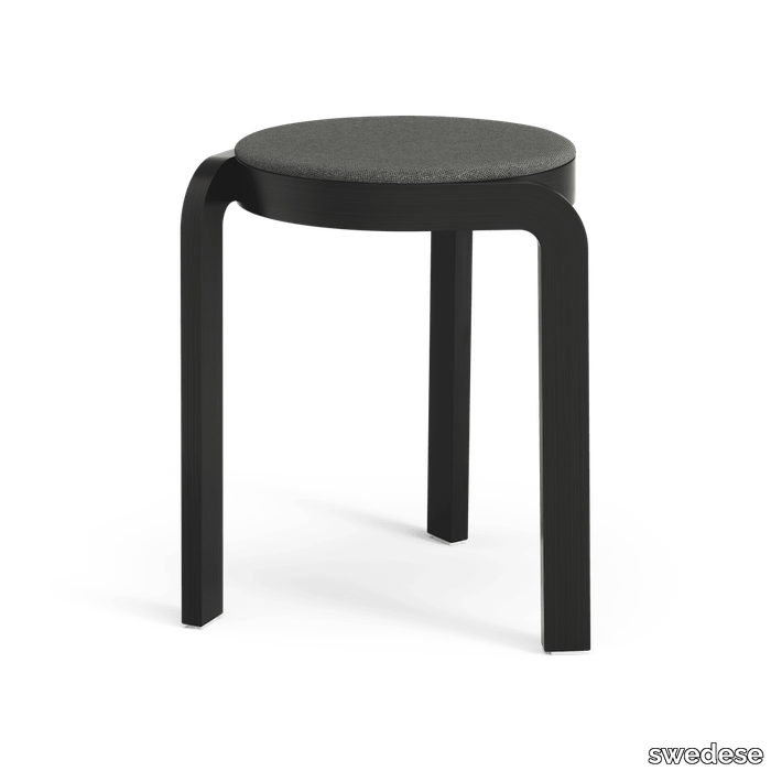 Spin stool stackable upholstered seat